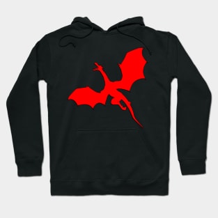 Flying Angry Red Dragon Design, Upset Red Dragons Ready To Attack Hoodie